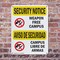 Signmission Weapon Free Campus Bilingual OSHA Security Notice Sign, Plastic, 7in W x 10in L, 2PK OS-2PACK-SN-P-710-L-11682 - alternate 2